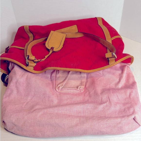 Dooney & Bourke Red and Tan Tote Bag - Picture 9 of 11